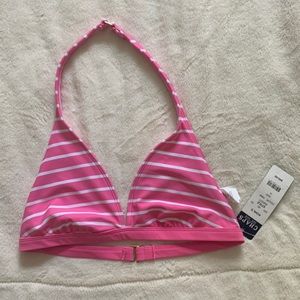 Ralph Lauren chaps NWT pink and white striped Bikini Top Barbie Pink